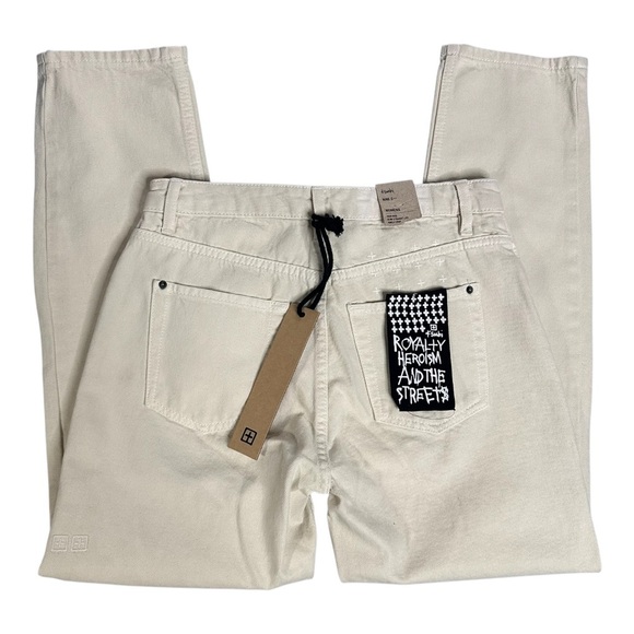 Ksubi Women's Nine 0++ Off White High Rise Ankle Crop Jean. Sz: 28 - Picture 2 of 9